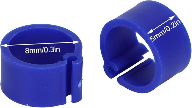 شرائط تحديد أرجل بفتحة 8 مم زرقاء 200 قطعة لمستلزمات الدواجن والطيور والحمام - Image 3